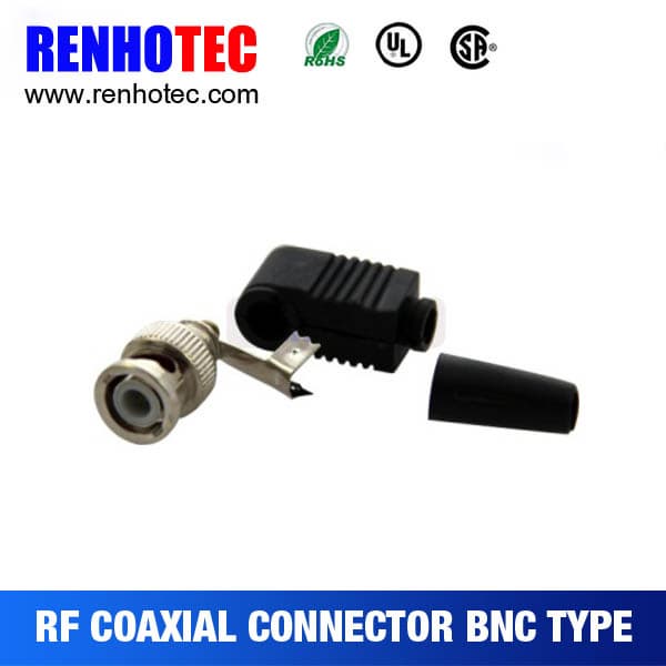 BNC Plug Type Quick Crimp Cable RF Connectors for Multi Wire